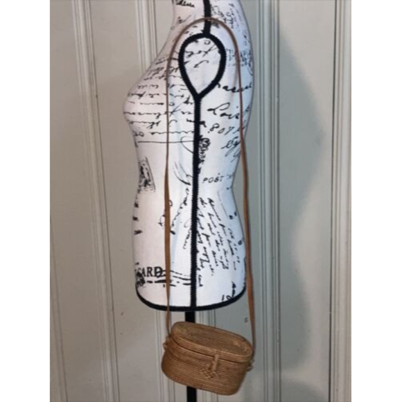 COPY - Two Cranes New Oval Vintage Straw Cross Body  Purse Handbag NWOT - Picture 2 of 12